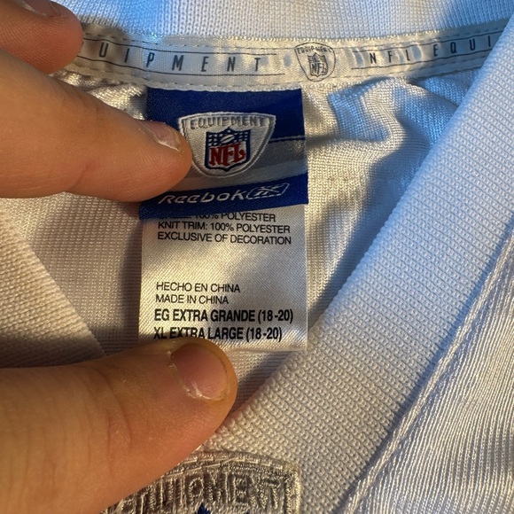 Reebok NFL Indianapolis Colts Peyton Manning 18 white Mesh Jersey Kids XL 18-20 - Picture 2 of 5